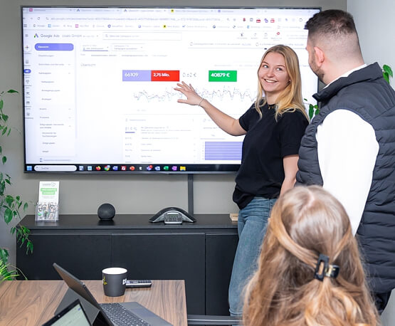 Besprechung Entwicklung der Google Ads Kampagne mit dem Kunden Besprechung Entwicklung der Google Ads Kampagne mit dem Kunden